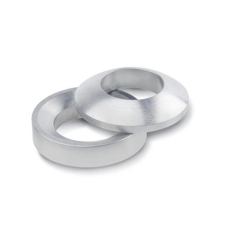J.W. WINCO Spherical Washer, Fits Bolt Size M8 18-8 Stainless Steel, Plain Finish 6319-8.4-C-NI